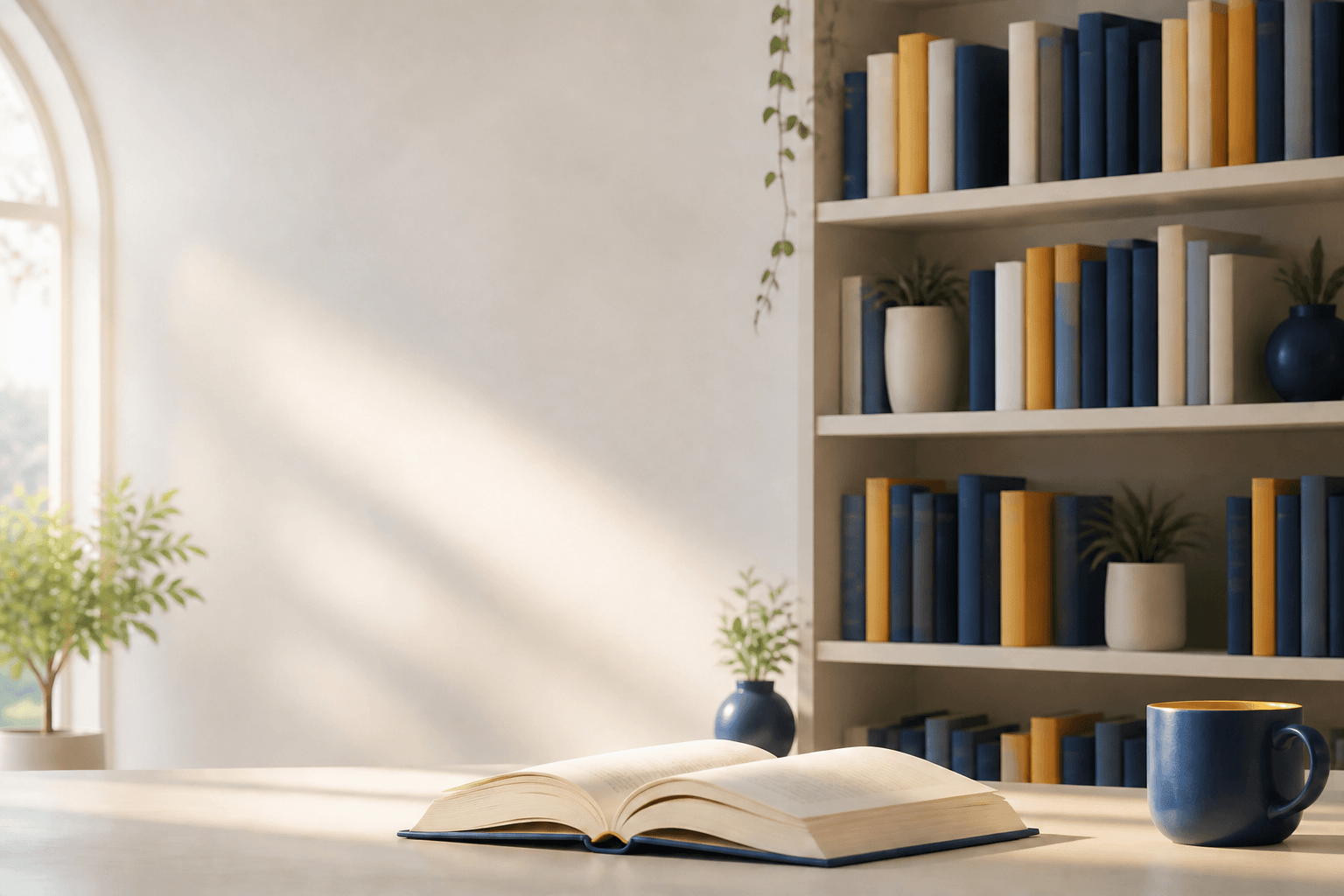 مكتبة وكتاب مفتوح يمثلان تجربة القراءة في Market Books